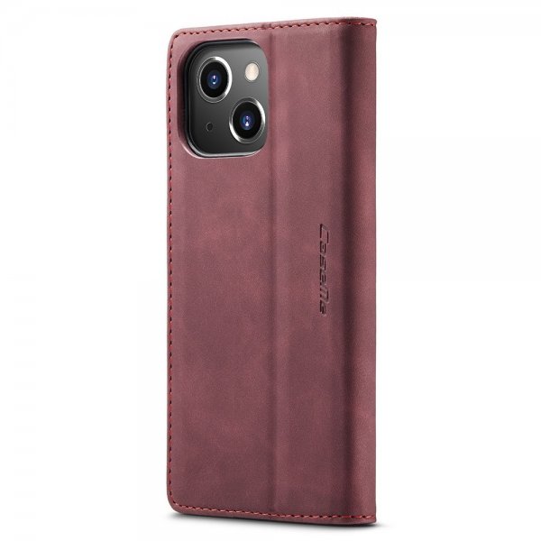 CaseMe iPhone 15 Plus Etui Retro Flip Rød