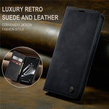 CaseMe iPhone 15 Plus Etui Retro Flip Svart