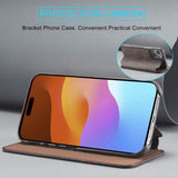 Lc.Imeeke iPhone 15 Plus Etui Retro Kaffe