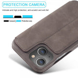 Lc.Imeeke iPhone 15 Plus Etui Retro Kaffe