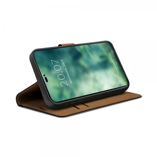 Xqisit iPhone 15 Plus Etui Slim Wallet Selection Svart
