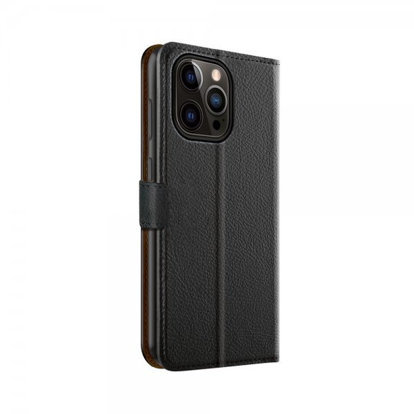 Xqisit iPhone 15 Plus Etui Slim Wallet Selection Svart