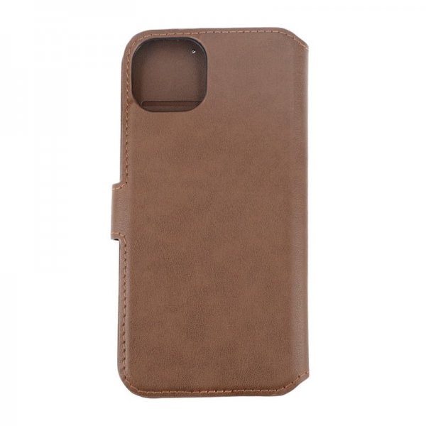Rvelon iPhone 15 Plus Etui Ekte Skinn Brun