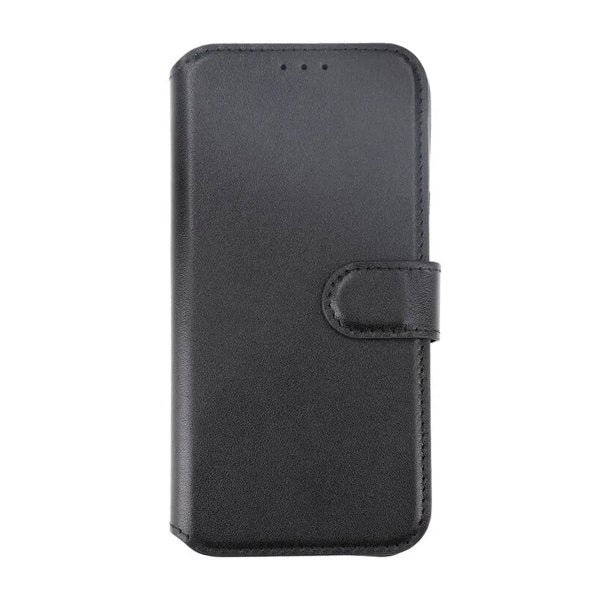 Rvelon iPhone 15 Plus Etui Ekte Skinn Svart