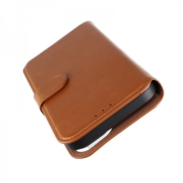 Rvelon iPhone 15 Plus Etui Detachable Wallet Case Brun