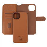 Rvelon iPhone 15 Plus Etui Detachable Wallet Case Brun