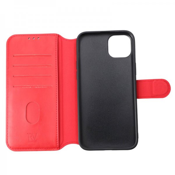 Rvelon iPhone 15 Plus Etui 4 Kortlomme MagSafe Rød
