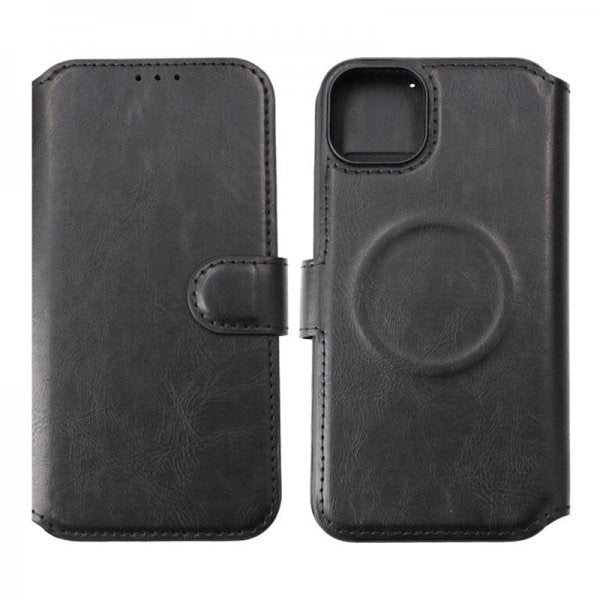 Rvelon iPhone 15 Plus Etui 4 Kortlomme MagSafe Svart