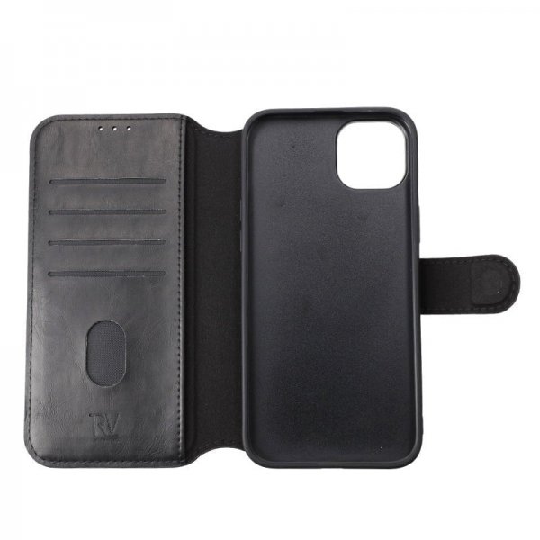 Rvelon iPhone 15 Plus Etui 4 Kortlomme MagSafe Svart