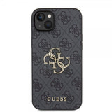 Guess iPhone 15 Plus Deksel 4G Logo Grå