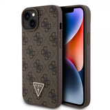 Guess iPhone 15 Plus Deksel 4G Metal Triangle Strass Brun