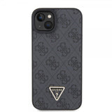 Guess iPhone 15 Plus Deksel 4G Metal Triangle Strass Svart