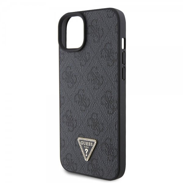 Guess iPhone 15 Plus Deksel 4G Metal Triangle Strass Svart