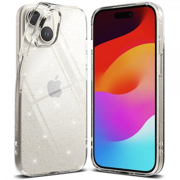Ringke iPhone 15 Plus Deksel Air Glitter Clear