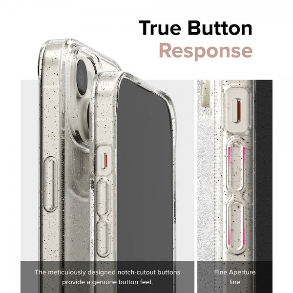 Ringke iPhone 15 Plus Deksel Air Glitter Clear
