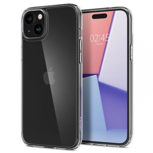 Spigen iPhone 15 Plus Deksel Air Skin Hybrid Crystal Clear