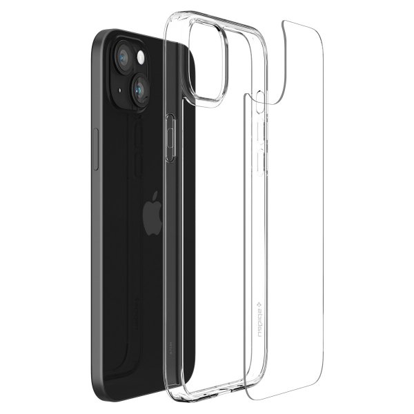 Spigen iPhone 15 Plus Deksel Air Skin Hybrid Crystal Clear