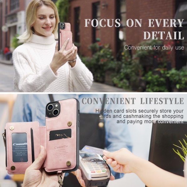 CaseMe iPhone 15 Plus Deksel C20 Series Rosa