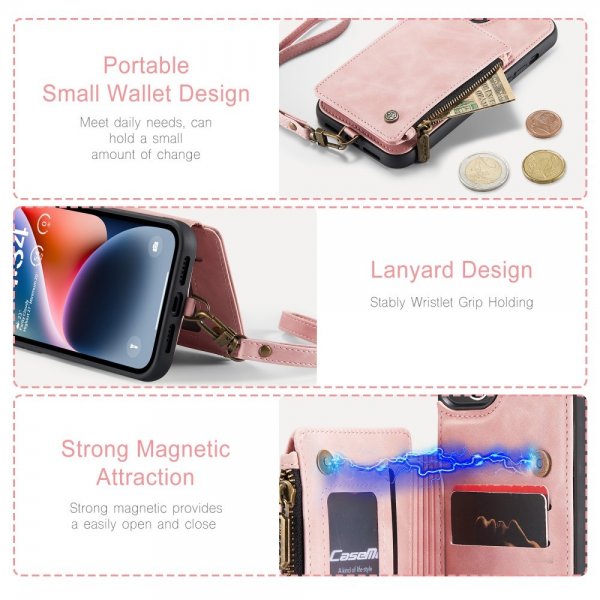 CaseMe iPhone 15 Plus Deksel C20 Series Rosa