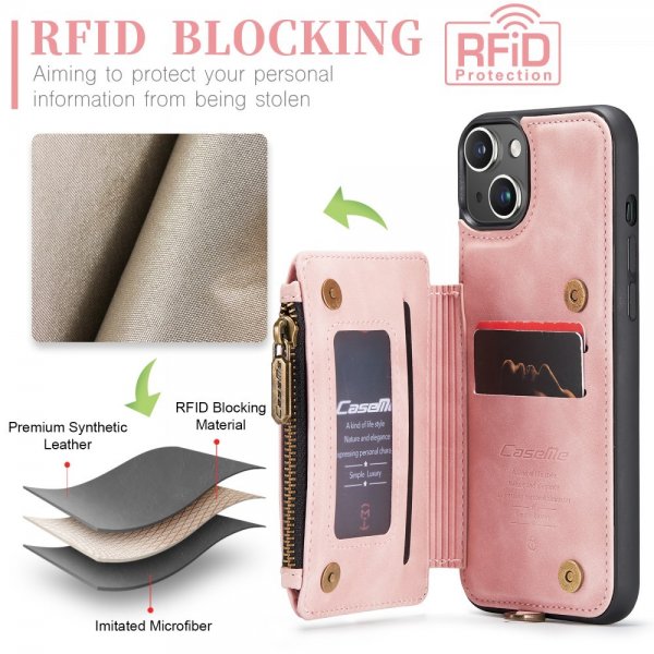 CaseMe iPhone 15 Plus Deksel C20 Series Rosa
