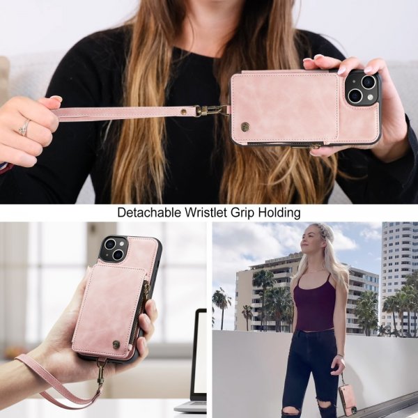 CaseMe iPhone 15 Plus Deksel C20 Series Rosa