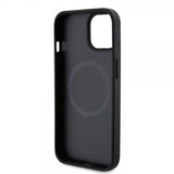 Ferrari iPhone 15 Plus Deksel Carbon PU Leather MagSafe Svart