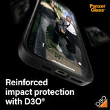 PanzerGlass iPhone 15 Plus Deksel ClearCase D3O Svart