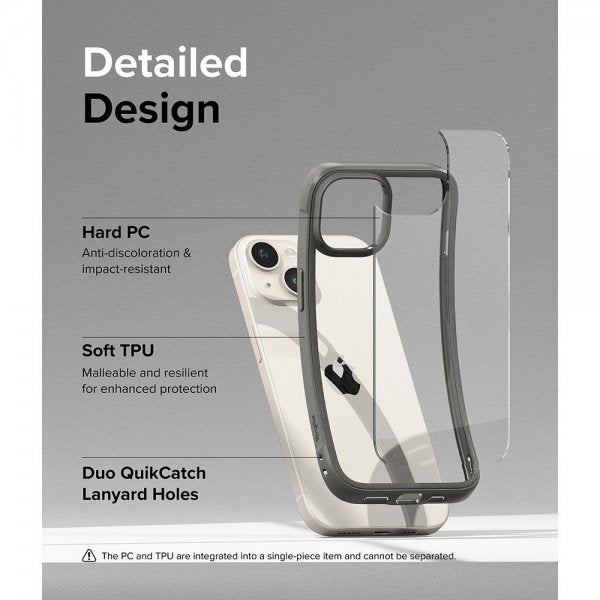 Ringke iPhone 15 Plus Deksel Fusion Bold Grå