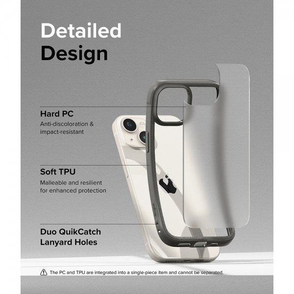 Ringke iPhone 15 Plus Deksel Fusion Bold Matte Gray