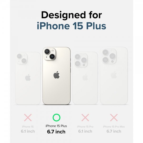Ringke iPhone 15 Plus Deksel Fusion Matte Clear