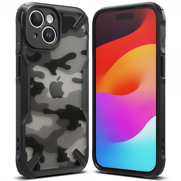 Ringke iPhone 15 Plus Deksel Fusion X Design Camo Black