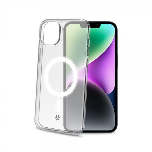Celly iPhone 15 Plus Deksel GELSKINMAG MagSafe Transparent