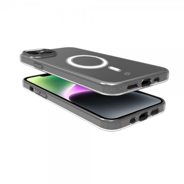 Celly iPhone 15 Plus Deksel GELSKINMAG MagSafe Transparent
