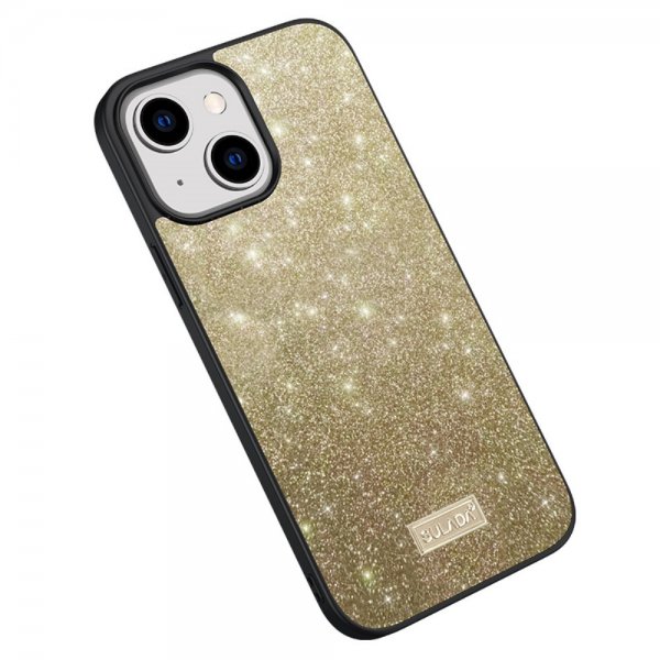 Sulada iPhone 15 Plus Deksel Glitter Gull