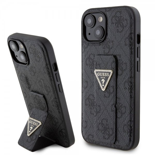 Guess iPhone 15 Plus Deksel Grip Stand Function Svart