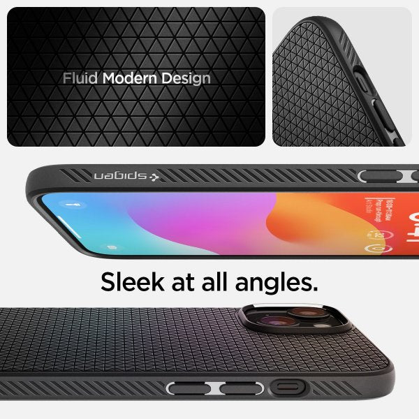 Spigen iPhone 15 Plus Deksel Liquid Air Matte Black