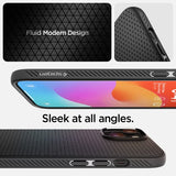 Spigen iPhone 15 Plus Deksel Liquid Air Matte Black
