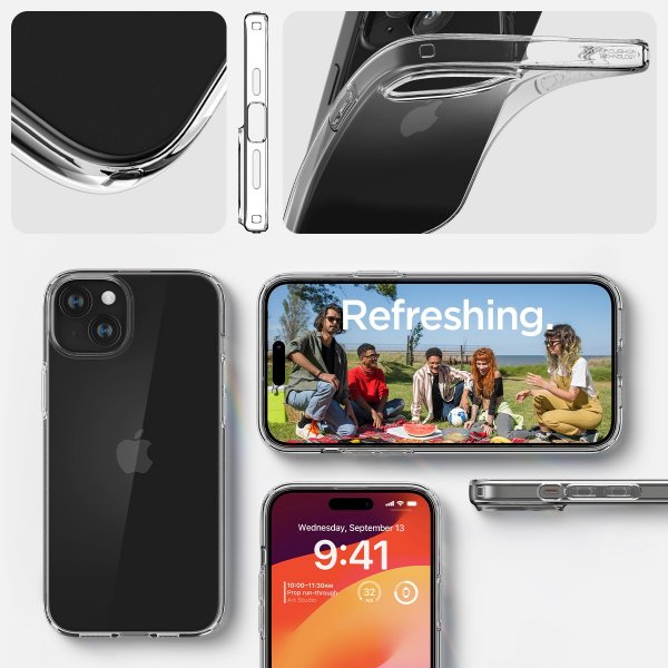 Spigen iPhone 15 Plus Deksel Liquid Crystal Crystal Clear