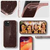 Spigen iPhone 15 Plus Deksel Liquid Crystal Glitter Rose Quartz