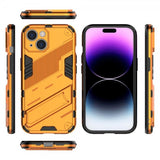 iPhone 15 Plus Deksel med Stativ Oransje