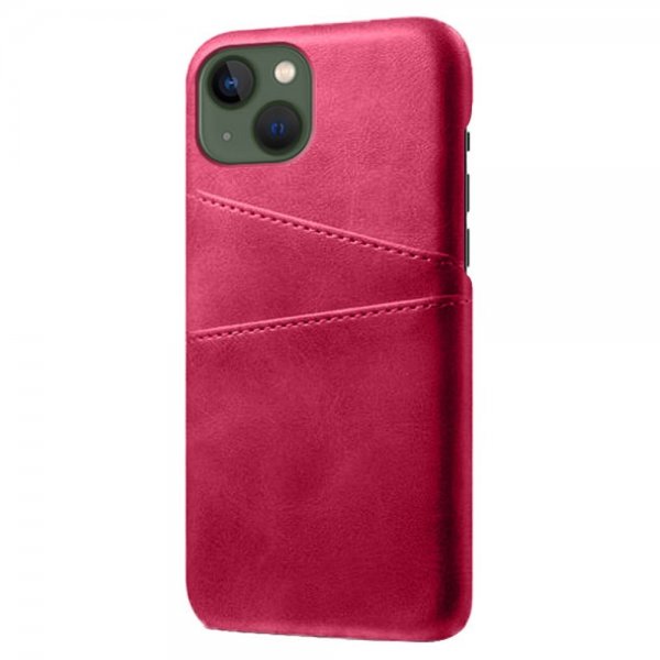 iPhone 15 Plus Deksel med To Kortlommer Magenta