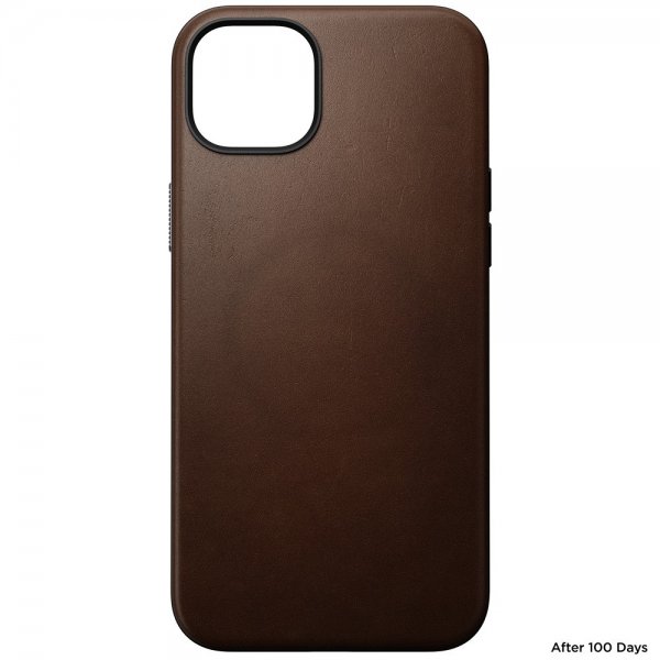 Nomad iPhone 15 Plus Deksel Modern Leather Case Brun