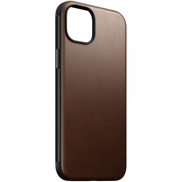 Nomad iPhone 15 Plus Deksel Modern Leather Case Brun