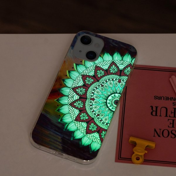 iPhone 15 Plus Deksel Motiv Blå Mandala
