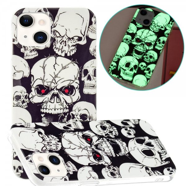 iPhone 15 Plus Deksel Motiv Hodeskaller