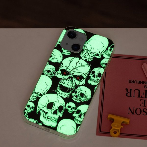 iPhone 15 Plus Deksel Motiv Hodeskaller
