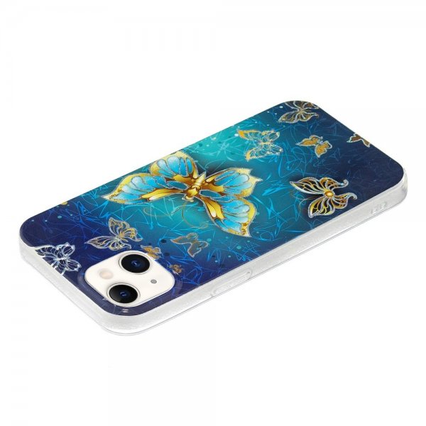 iPhone 15 Plus Deksel Motiv Glittersommerfugl