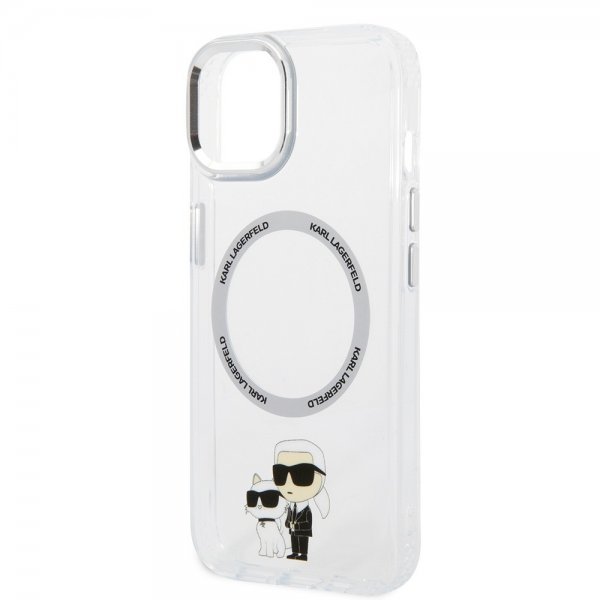 Karl Lagerfeld iPhone 15 Plus Deksel NFT Karl & Choupette Transparent