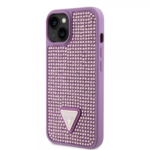 Guess iPhone 15 Plus Deksel Rhinestone Lilla