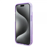 Guess iPhone 15 Plus Deksel Ring Stand Glitter MagSafe Lilla